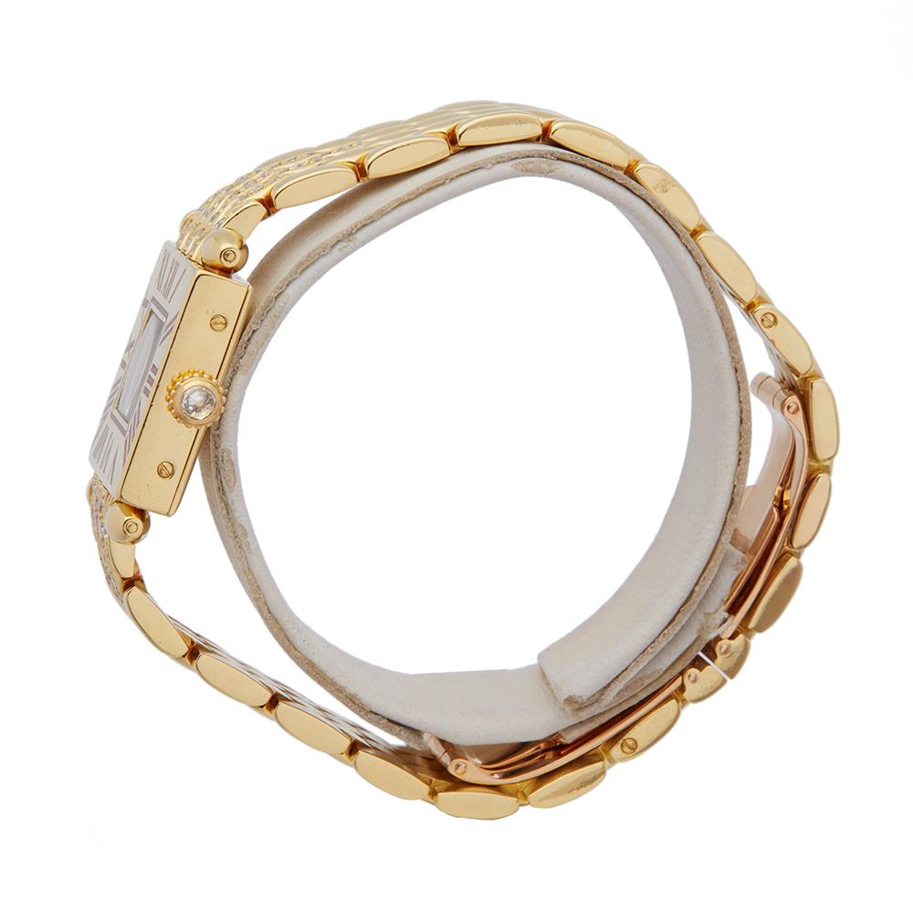 Modern Cartier Quadrant Diamond 18k Yellow Gold Ladies Wristwatch