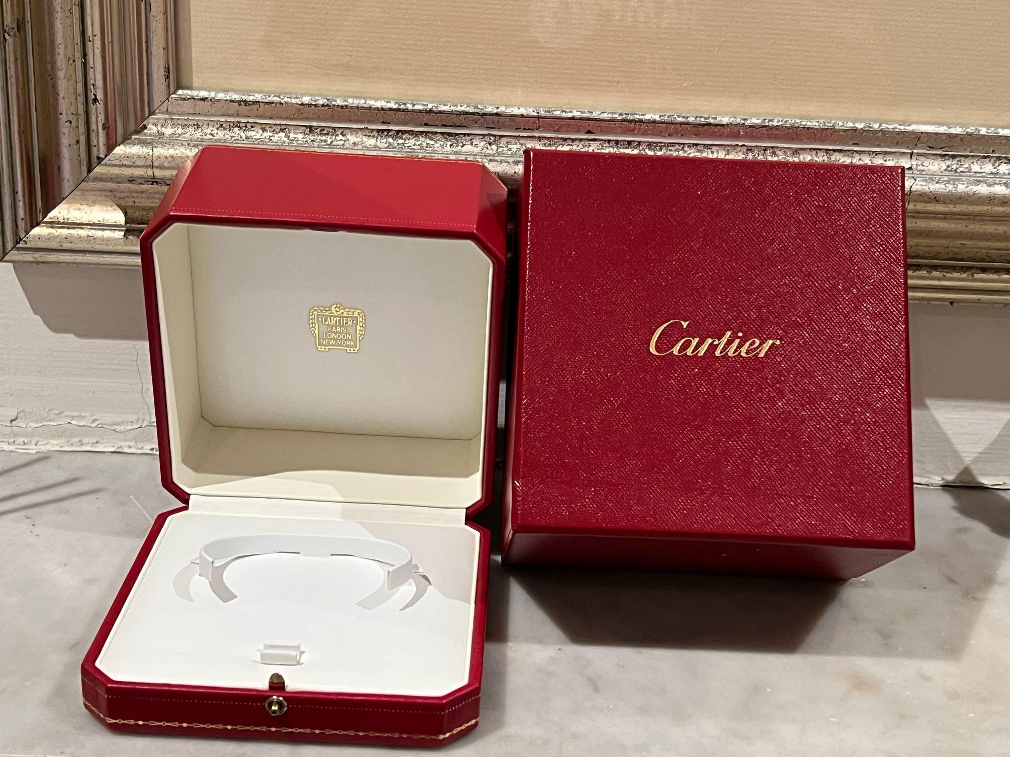 Cartier Rare 1980s 18ct White Gold Menotte Handcuff Bracelet 60.28g For Sale 6