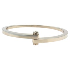 Cartier Rare 1980s 18ct White Gold Menotte Handcuff Bracelet 60.28g