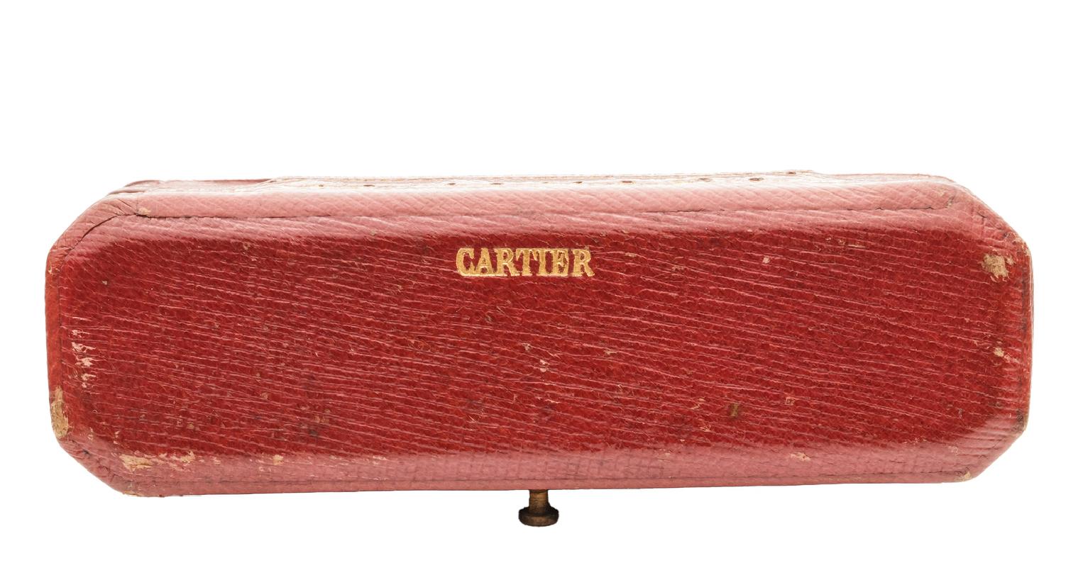 Cartier rare Art well careful cause if you go Deco diamond and pearl bar brooch In Good Condition For Sale In Addlestone, GB