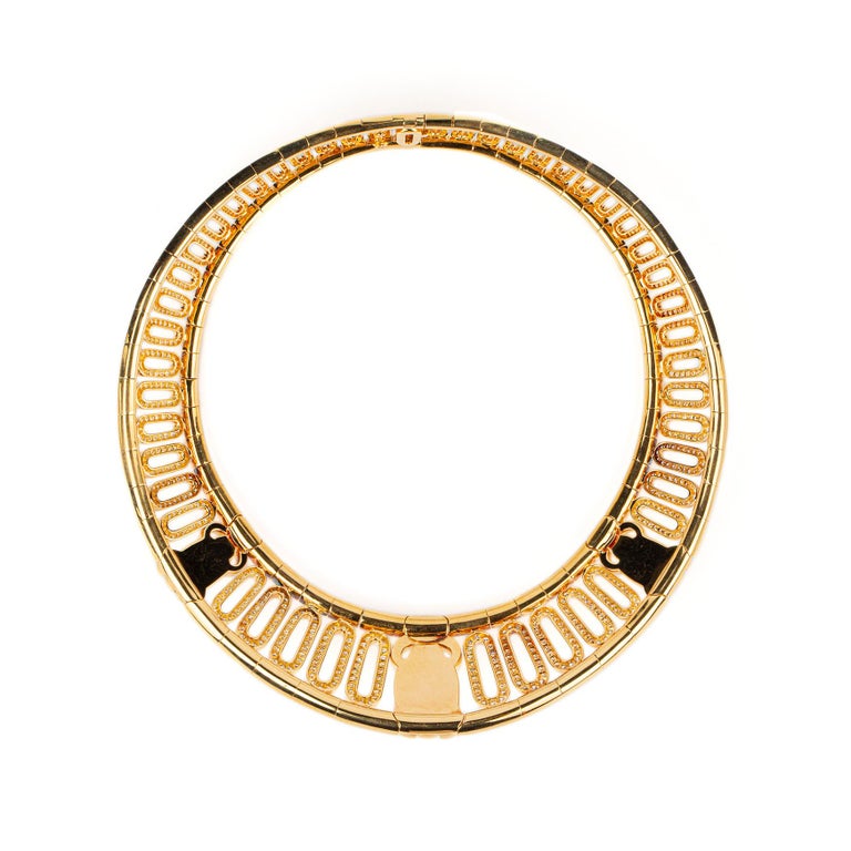 Cartier Rare Egyptian Revival Gold Diamond Set In Excellent Condition For Sale In New York, NY