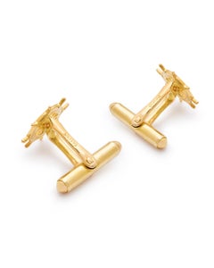 Cartier Rare Mid-Century ships helm diamond cufflinks Circa 1950s