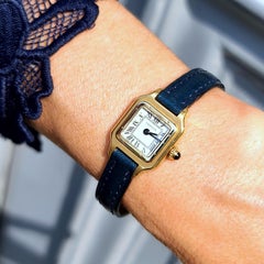 Cartier RARE Mini Santos Dumont 1967 Ultra Thin Jaeger LeCoultre K850 Gold 1960