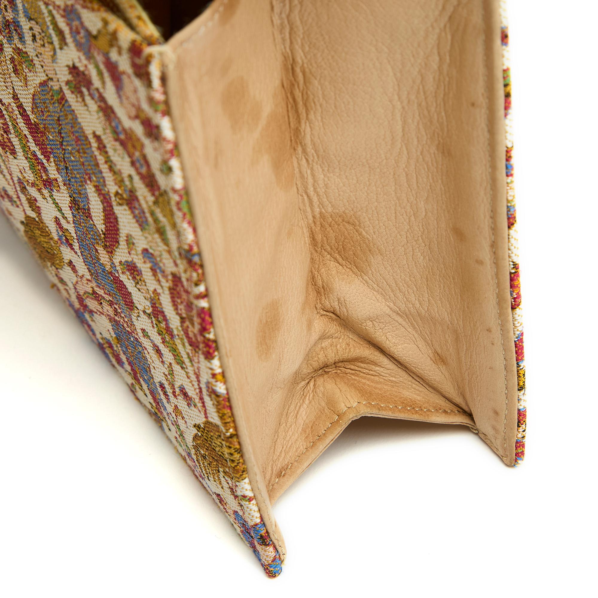 Cartier Rare Pochette  du Soir Soie 1920 Rare Silk Persian Evening Clutch in box For Sale 1