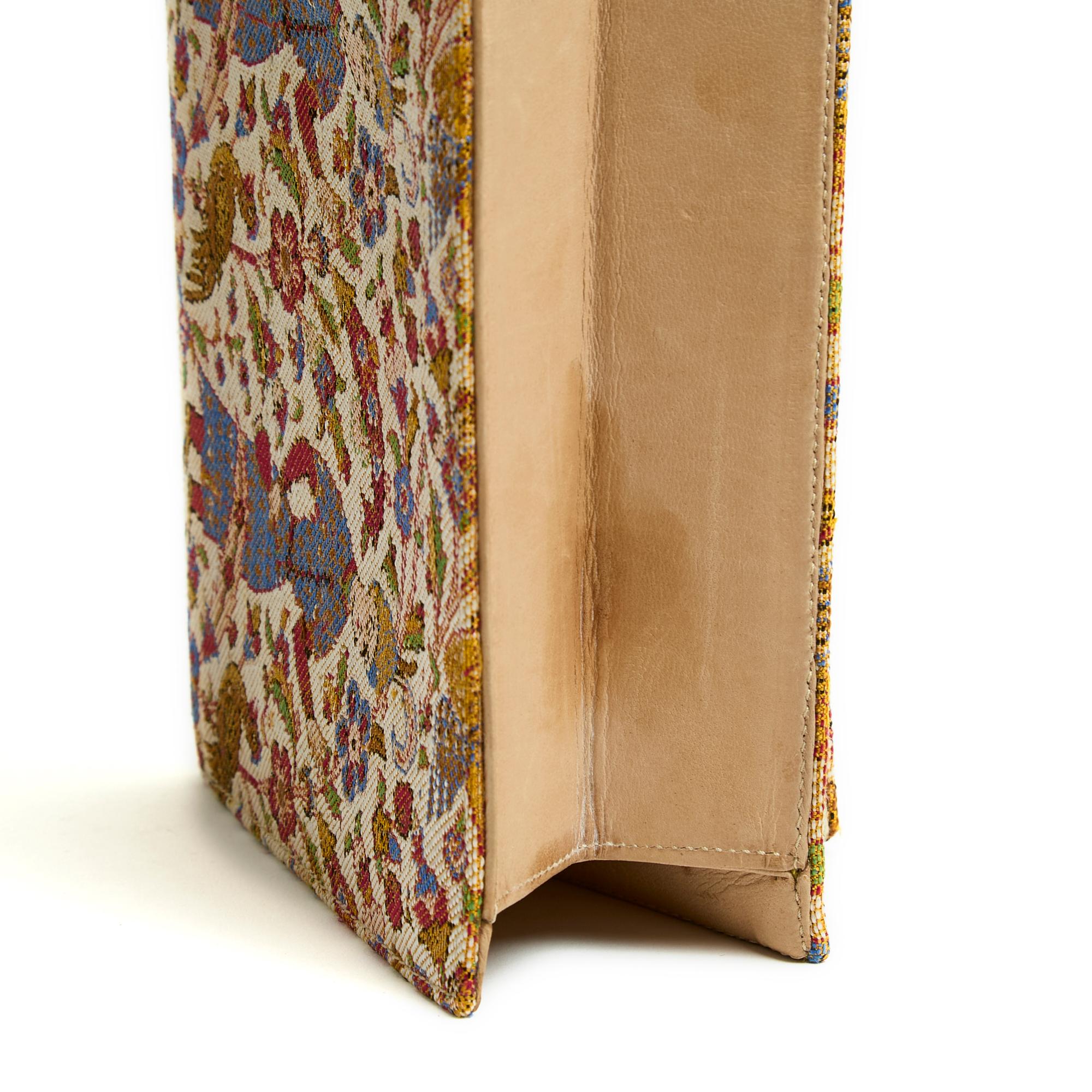 Cartier Rare Pochette  du Soir Soie 1920 Rare Silk Persian Evening Clutch in box For Sale 3