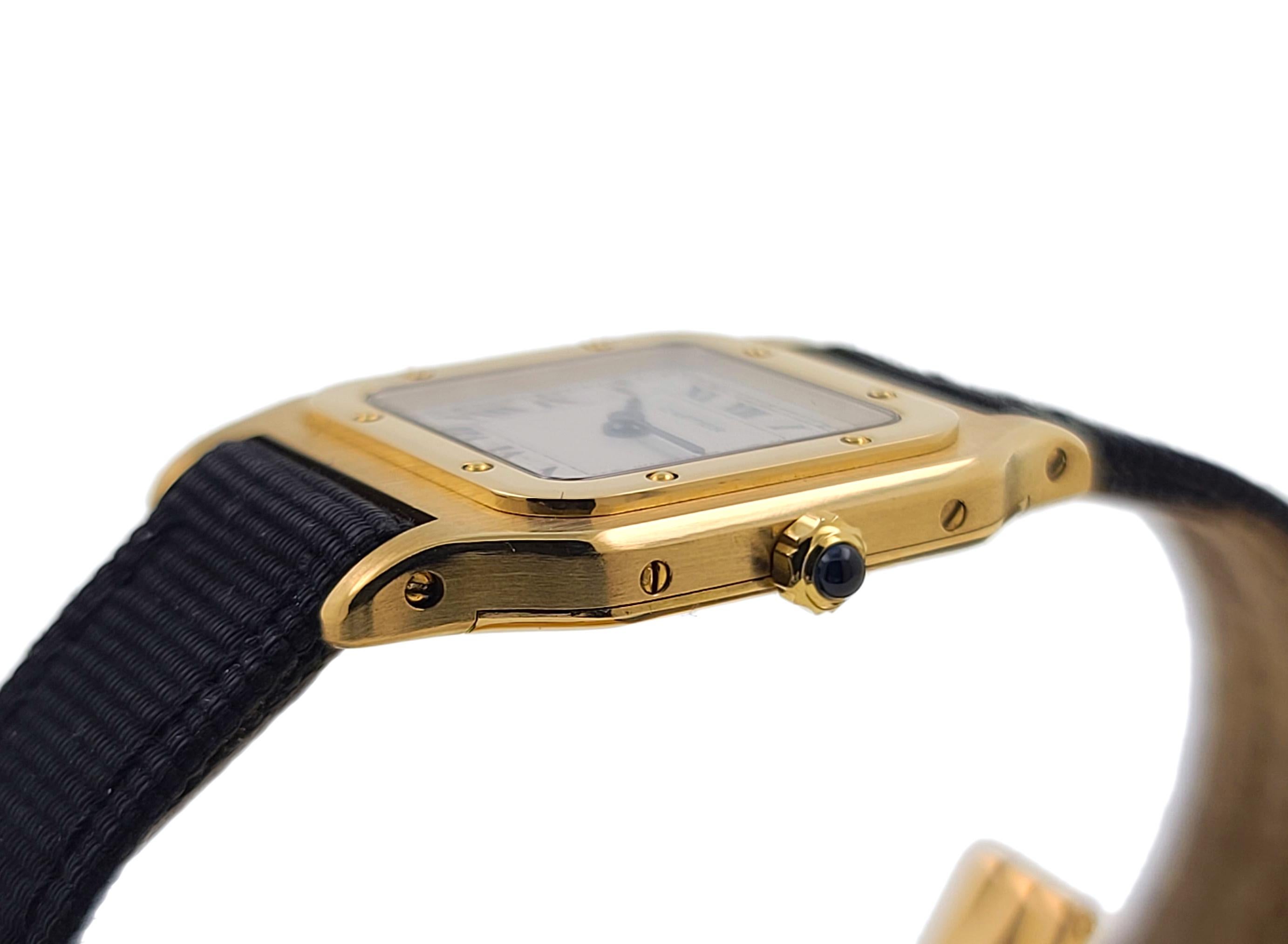 Cabochon Cartier RARE Santos Dumont Guilloché Gold Ultra Thin Piguet 21 821053 Pre CPCP