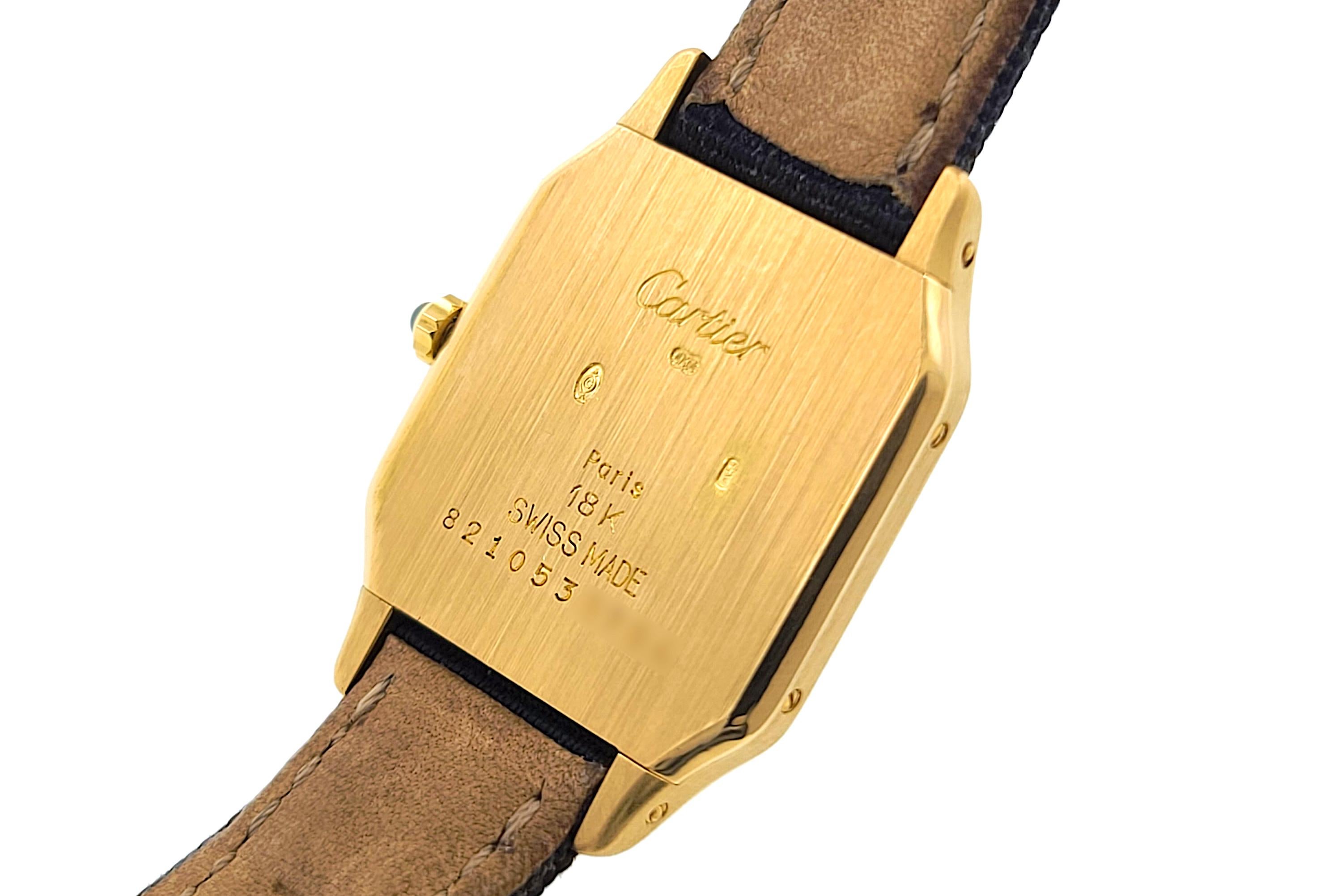 Cartier RARE Santos Dumont Guilloché Gold Ultra Thin Piguet 21 821053 Pre CPCP 1