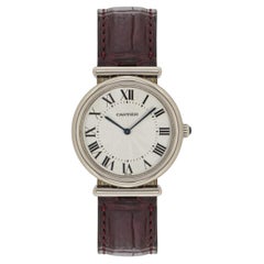 Cartier Seltene Vendome Drivers Weißgold-Uhr