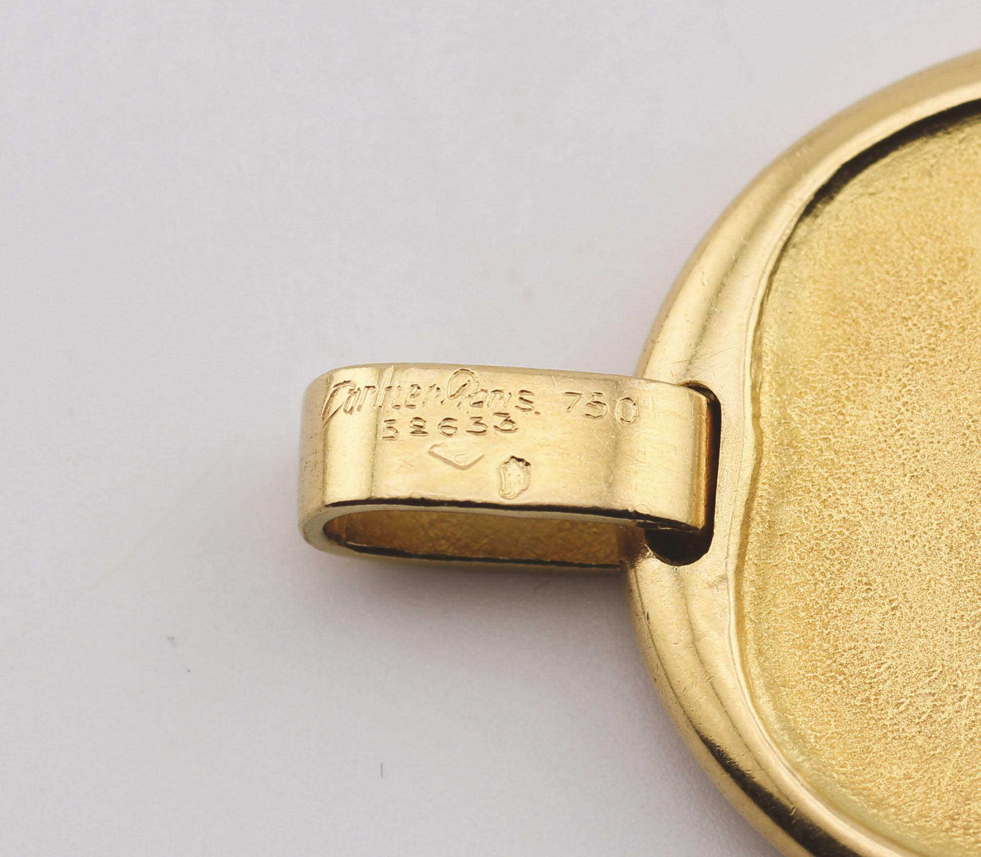 Cartier Rare Vintage Horoskop Zwillinge Zodiac Zeichen 18k Gold Charme Anhänger für Damen oder Herren