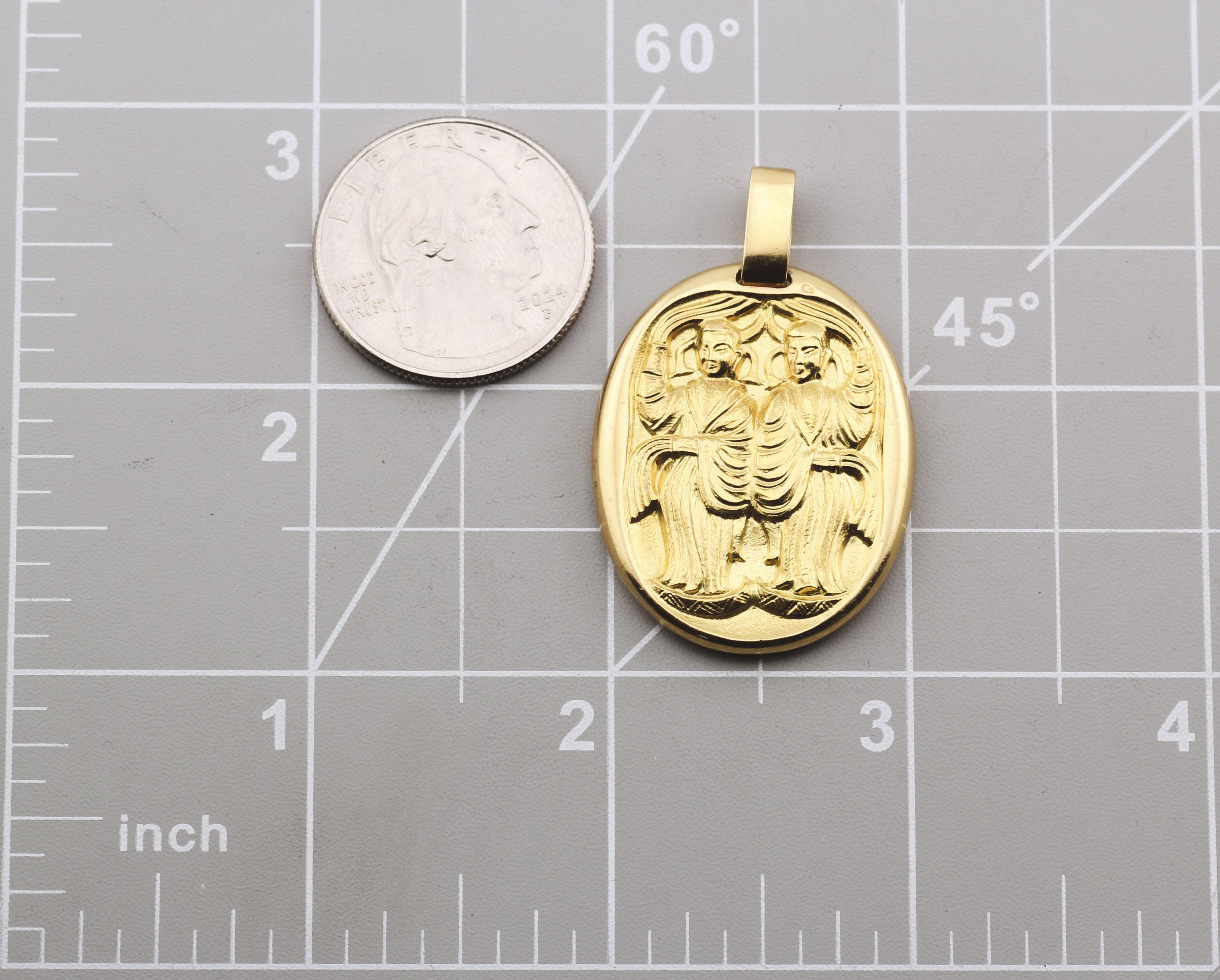 Cartier Rare Vintage Horoskop Zwillinge Zodiac Zeichen 18k Gold Charme Anhänger 1