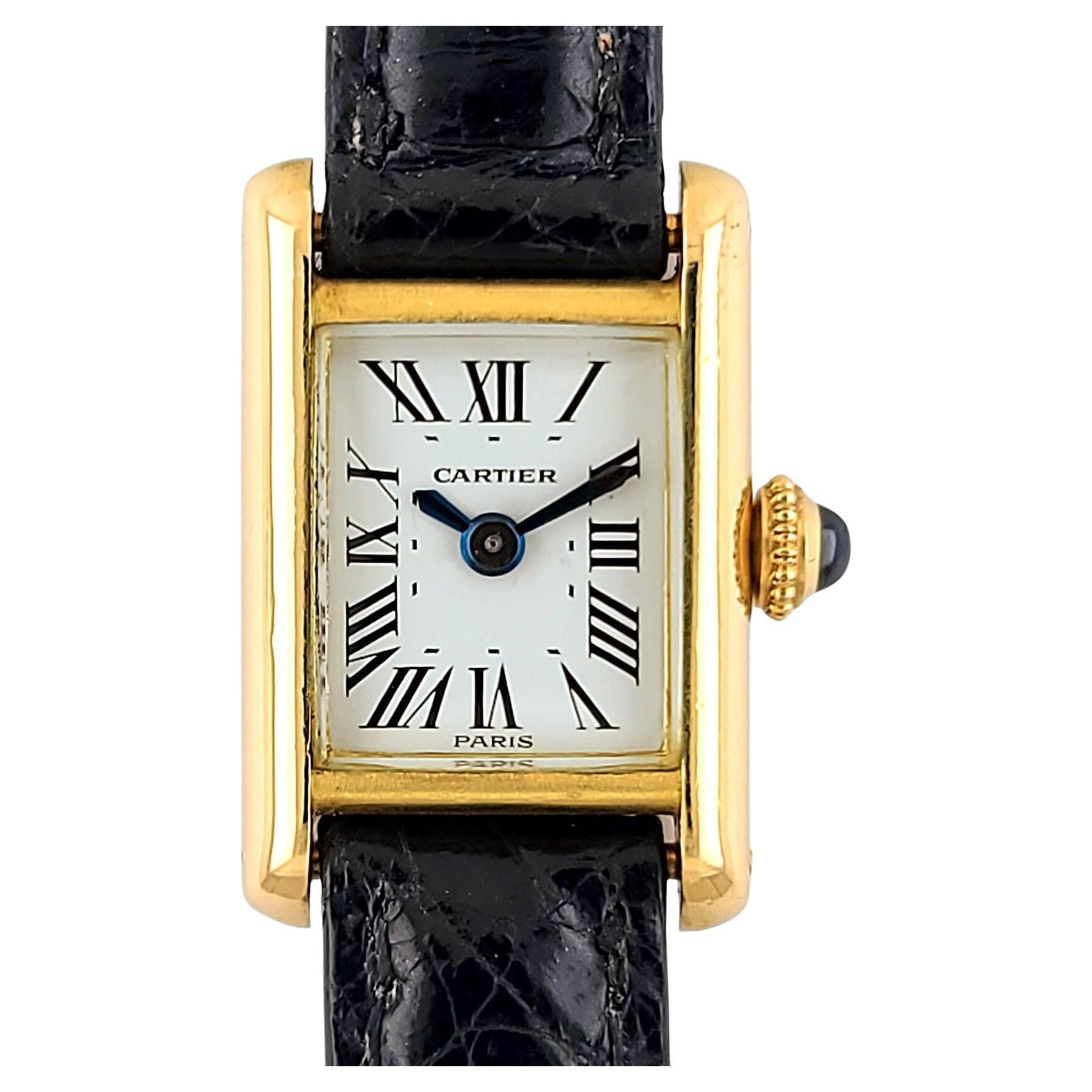 Cartier RARITY Mini Tank Allongée 1976 Ref 03 Jaeger LeCoultre 845 18k Gold