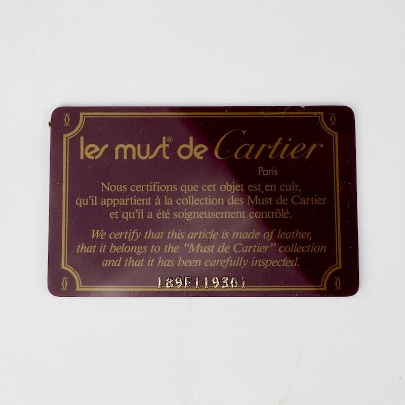 Cartier Red Bordeaux Leather Must de Cartier Clutch Bag For Sale 2