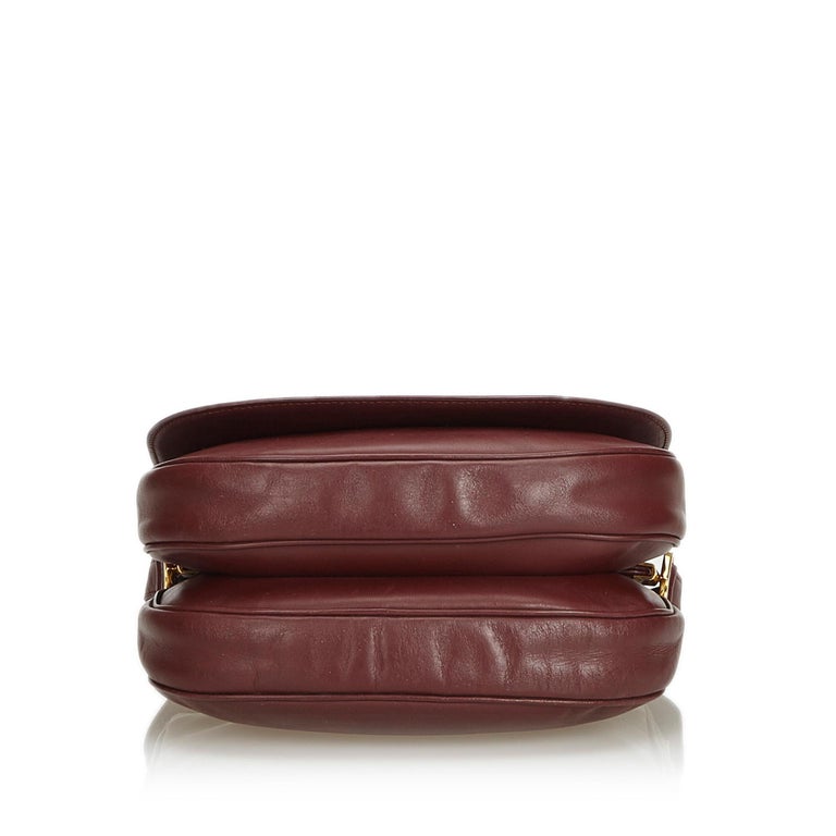 Cartier Red Bordeaux Leather Must de Cartier Crossbody France at 1stDibs