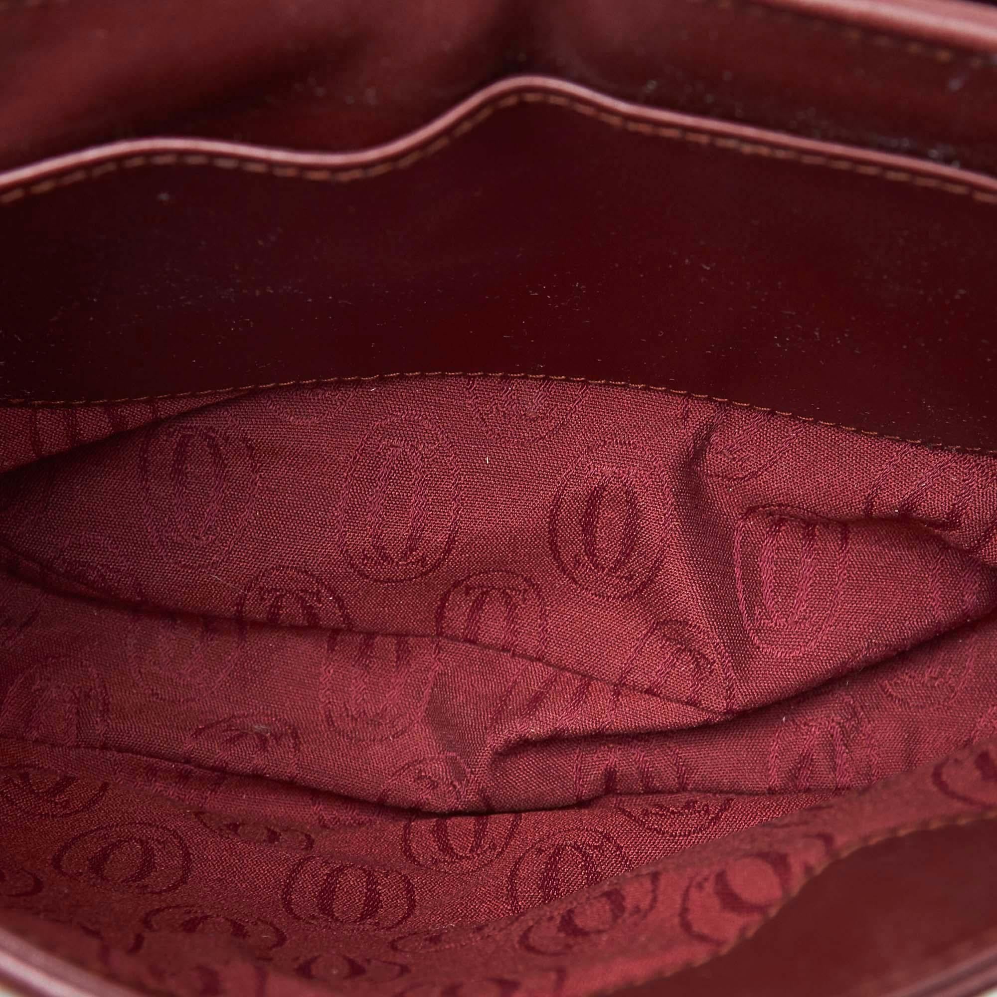 Women's Cartier Red Bordeaux Leather Must de Cartier Crossbody France