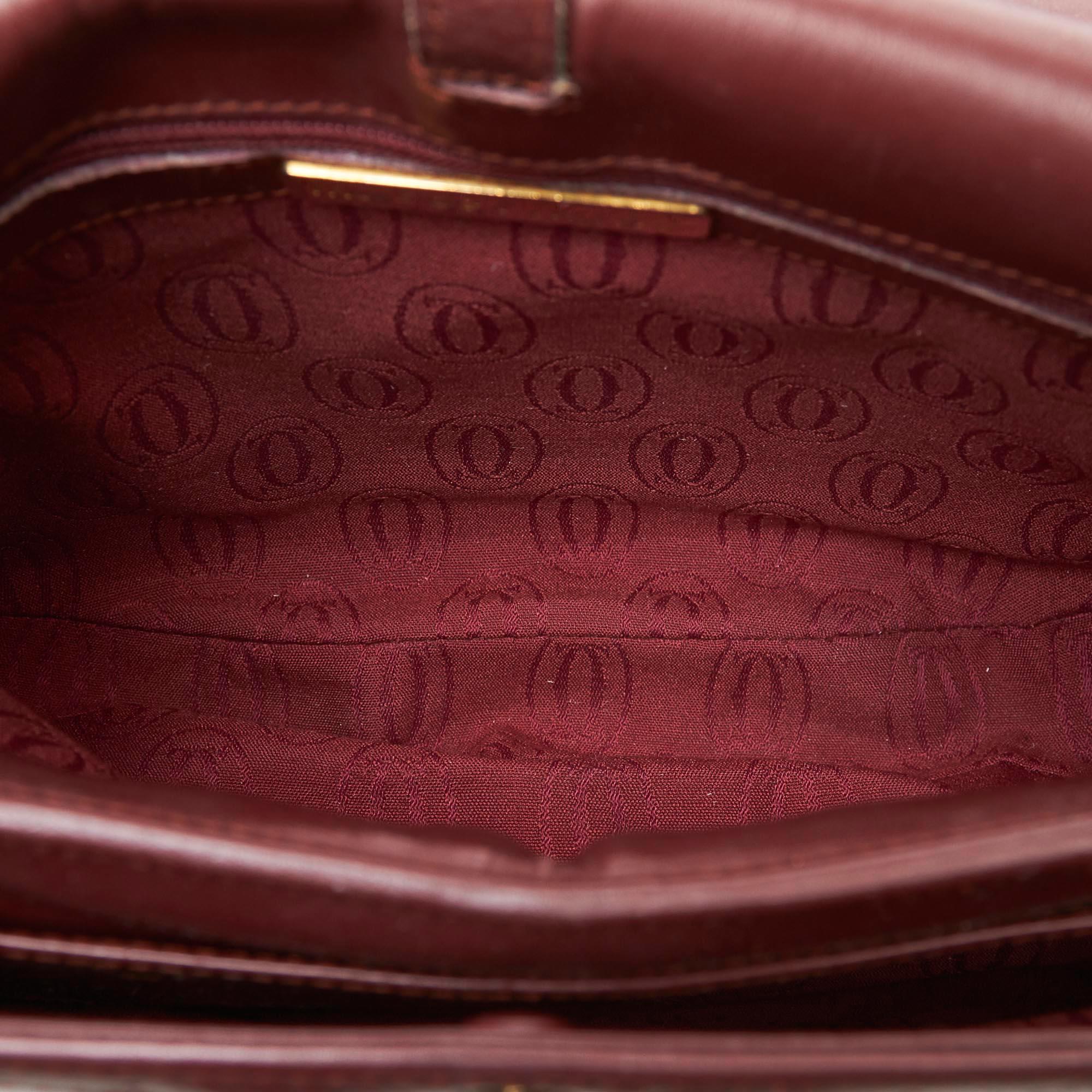 Cartier Red Bordeaux Leather Must de Cartier Crossbody France 1