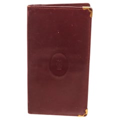 Cartier Red Breast Pocket Wallet with gold-tone hardware, trim leather