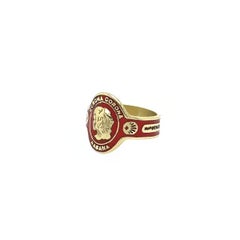 CARTIER Red Enamel Gold Cigar Band Ring