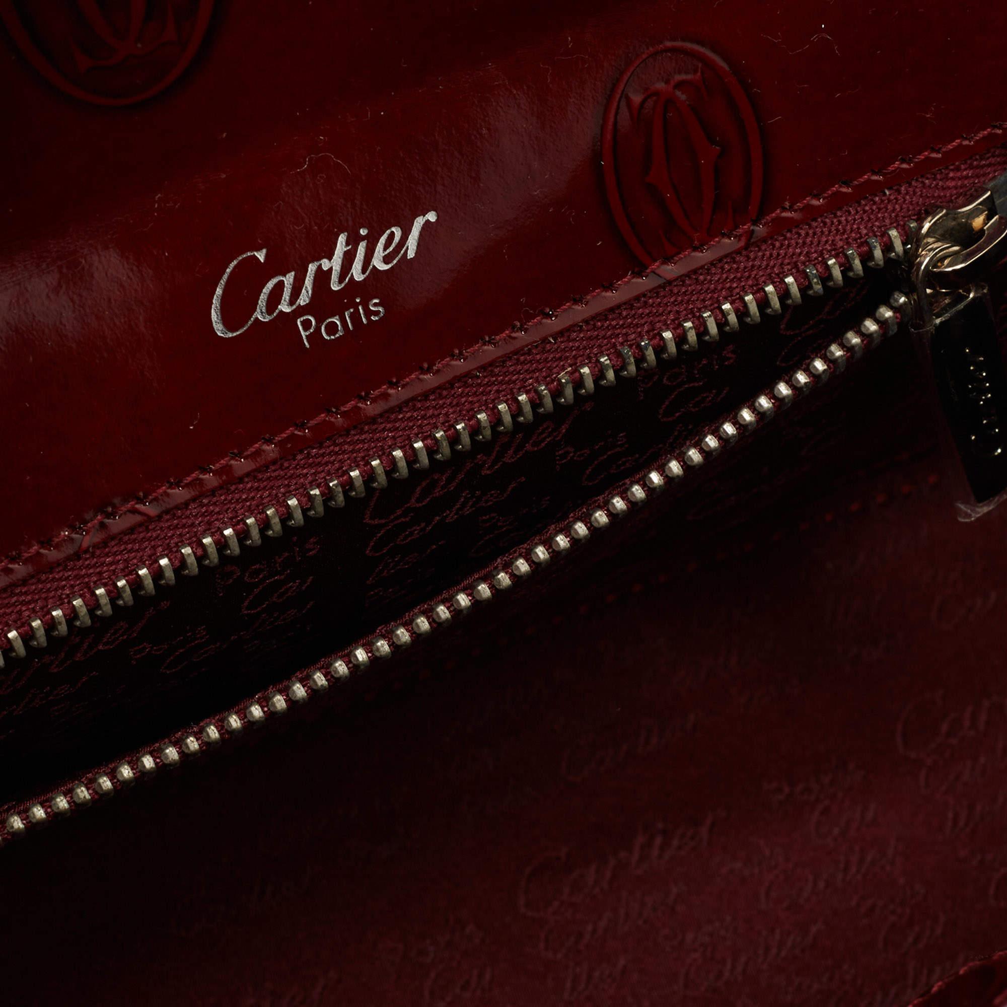 Cartier Red Gloss Leather Happy Birthday Cabochon Shoulder Bag 7