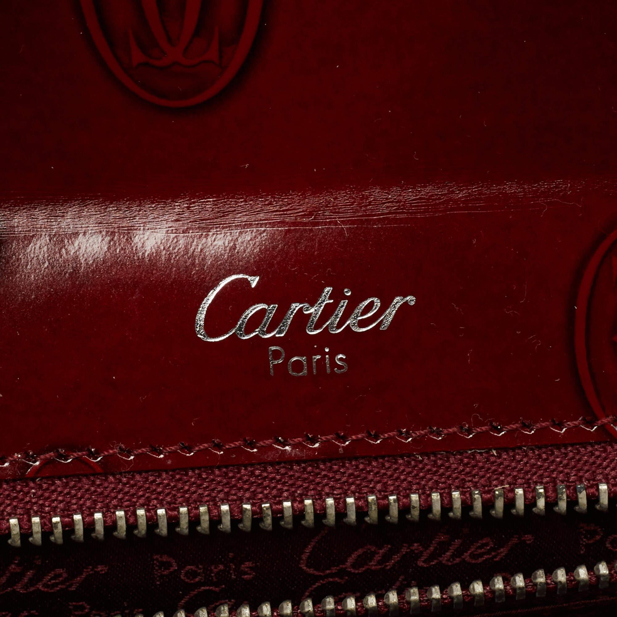 Cartier Red Gloss Leather Happy Birthday Cabochon Shoulder Bag 9