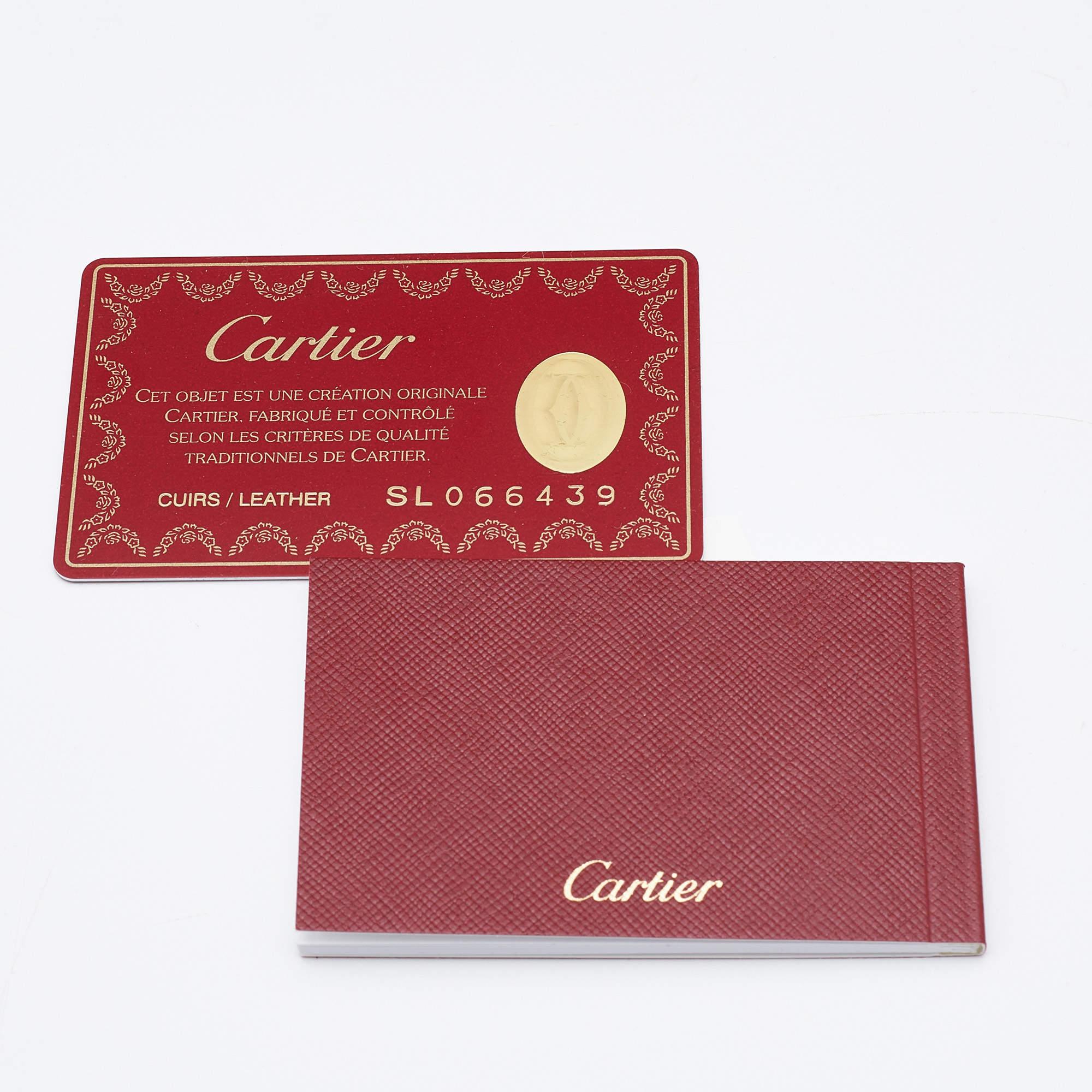 Cartier Red Glossy Leather Happy Birthday Zip Around Wallet 6