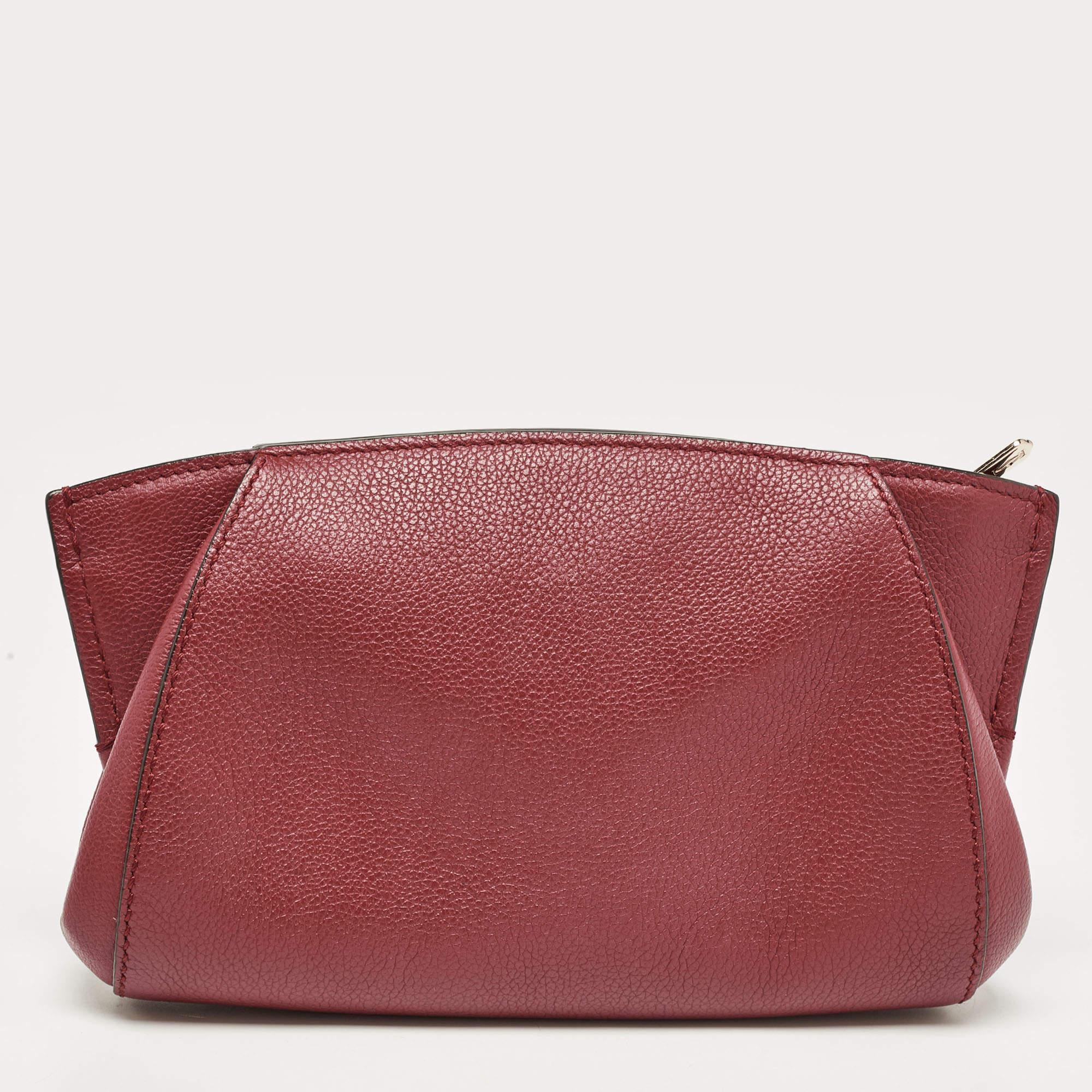 Women's Cartier Red Leather C De Cartier Clutch