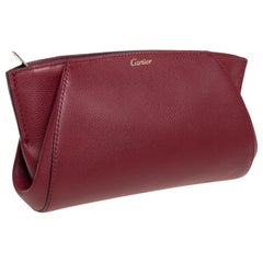 Cartier Red Leather C De Cartier Clutch