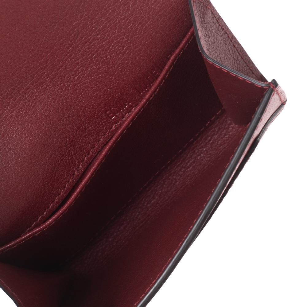 Brown Cartier Red Leather C de Cartier Compact Wallet