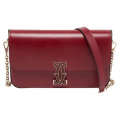 Cartier Red Leather Double C de Cartier Shoulder Bag