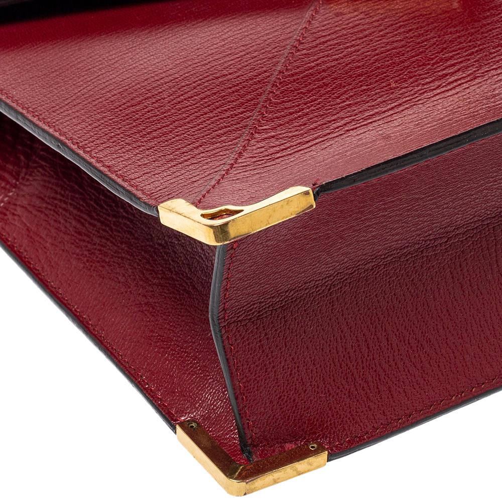 Cartier Red Leather Envelope Shoulder Bag 1
