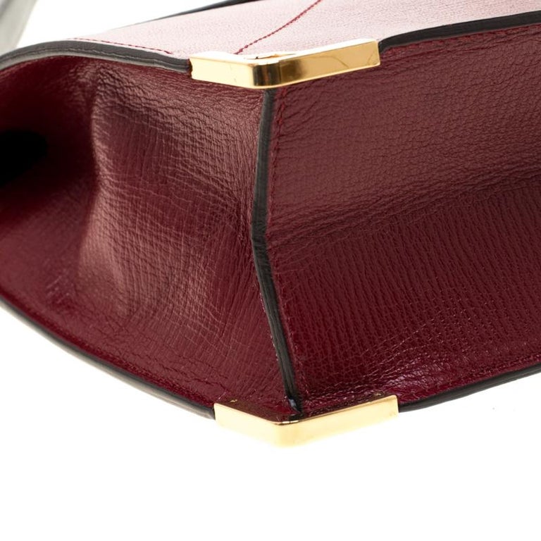 Cartier Red Leather Envelope Shoulder Bag For Sale at 1stDibs