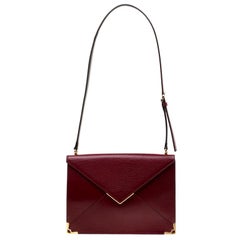 Cartier Red Leather Envelope Shoulder Bag