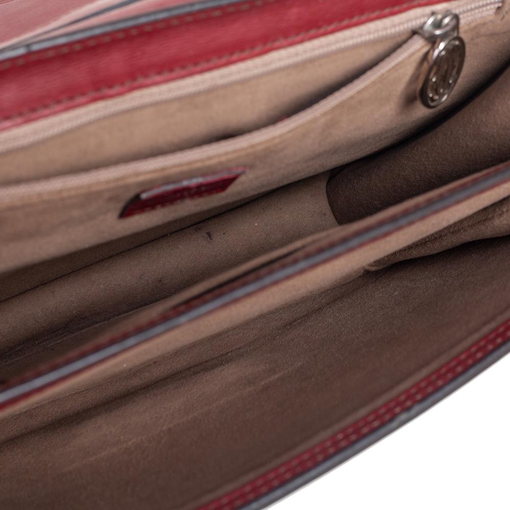 Cartier Red Leather Flap Shoulder Bag 5