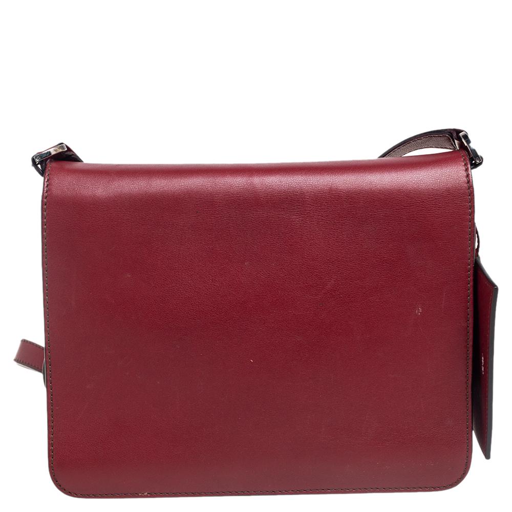 Women's Cartier Red Leather Flap Shoulder Bag