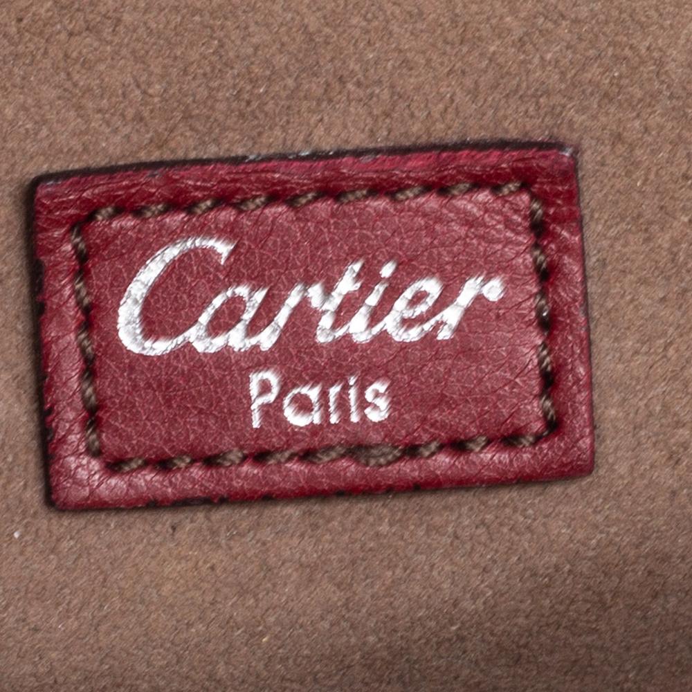 Cartier Red Leather Flap Shoulder Bag 3