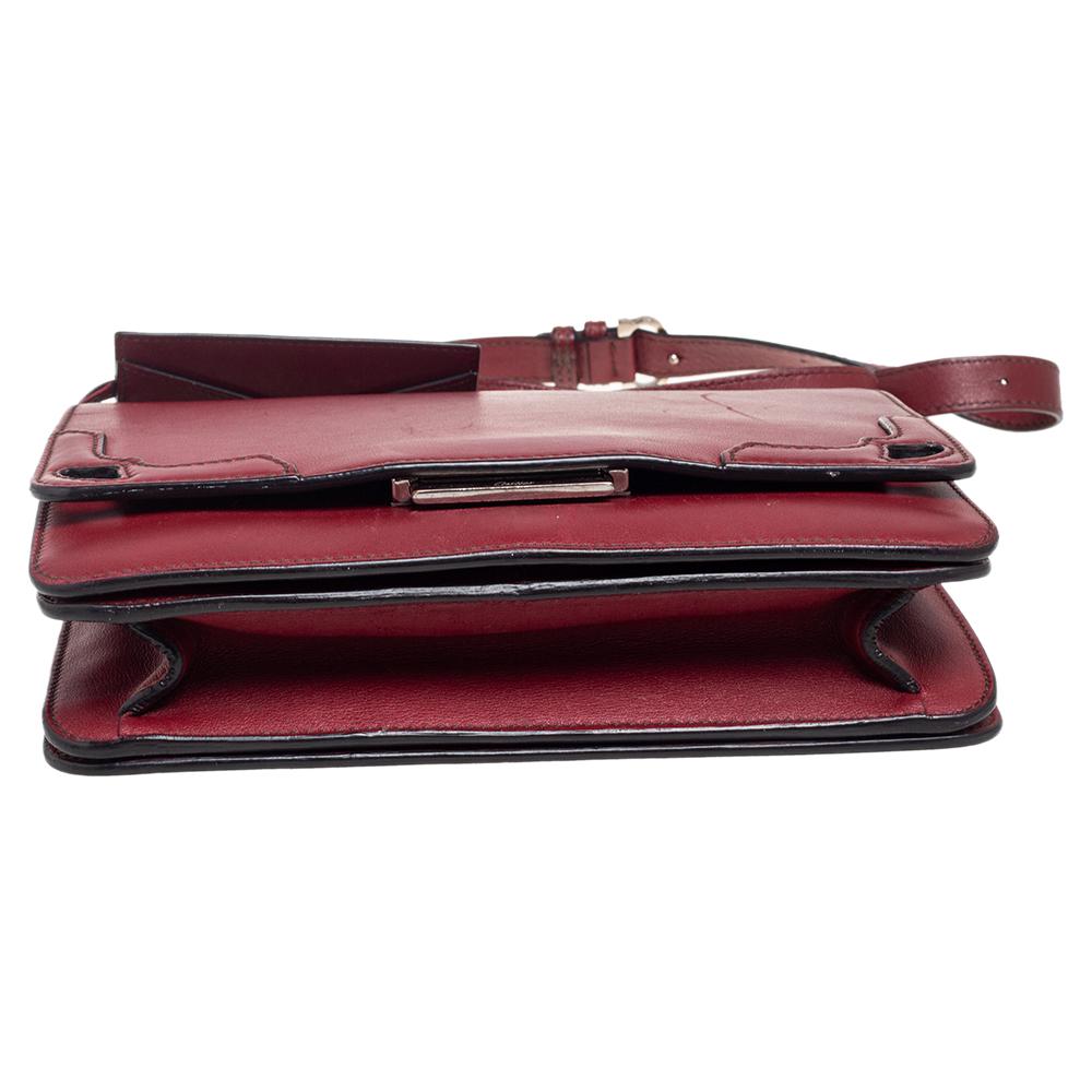 Cartier Red Leather Flap Shoulder Bag 4