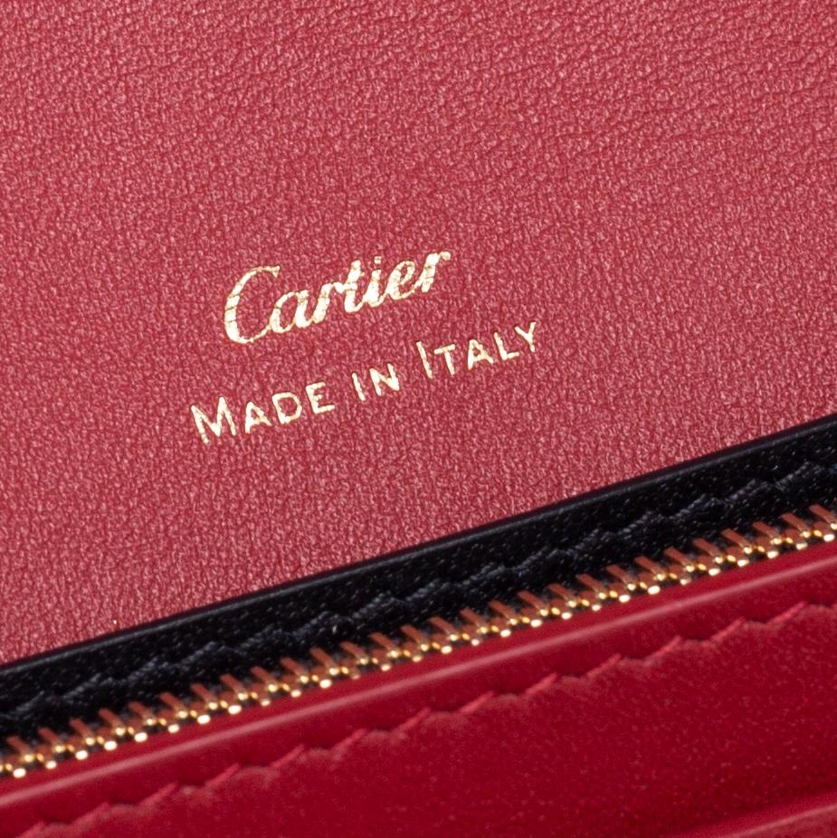 Cartier Red Leather Guirlande de Cartier Continental Wallet 2