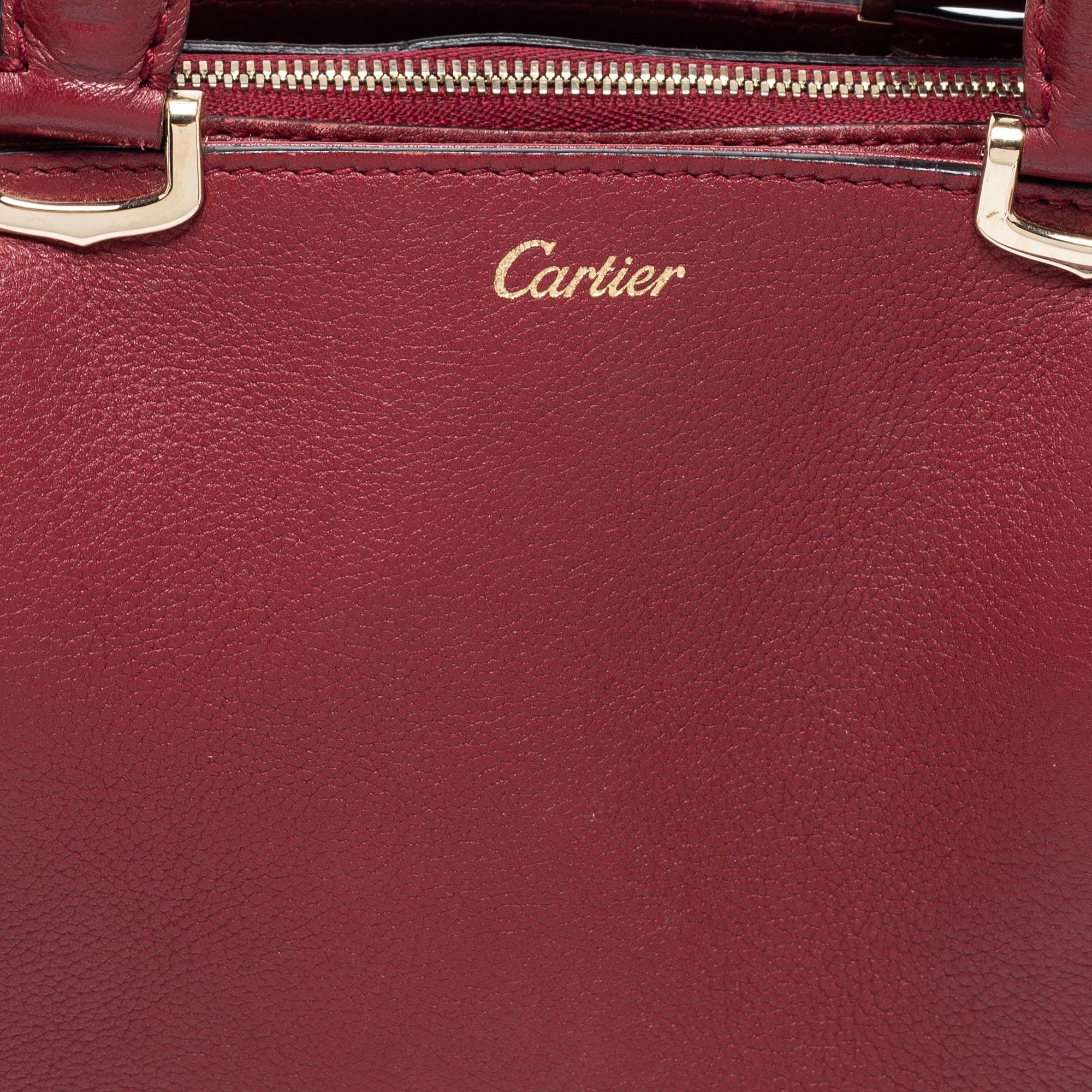 Cartier Red Leather Mini C De Cartier Satchel 2