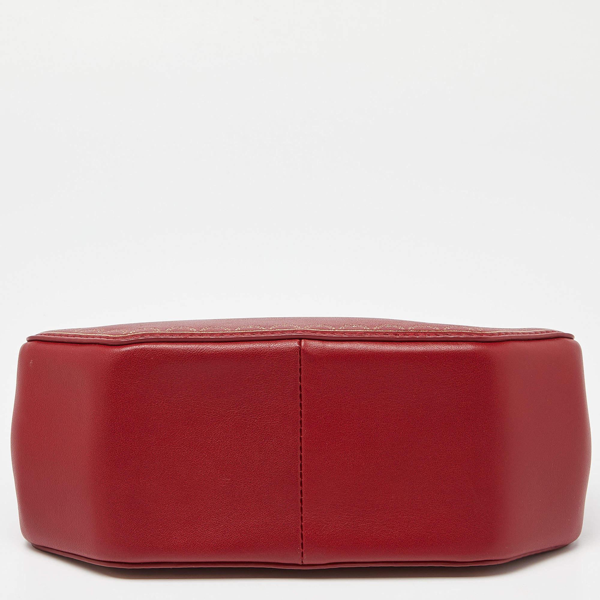 Cartier Red Leather Mini Guirlande De Cartier Top Handle Bag 1