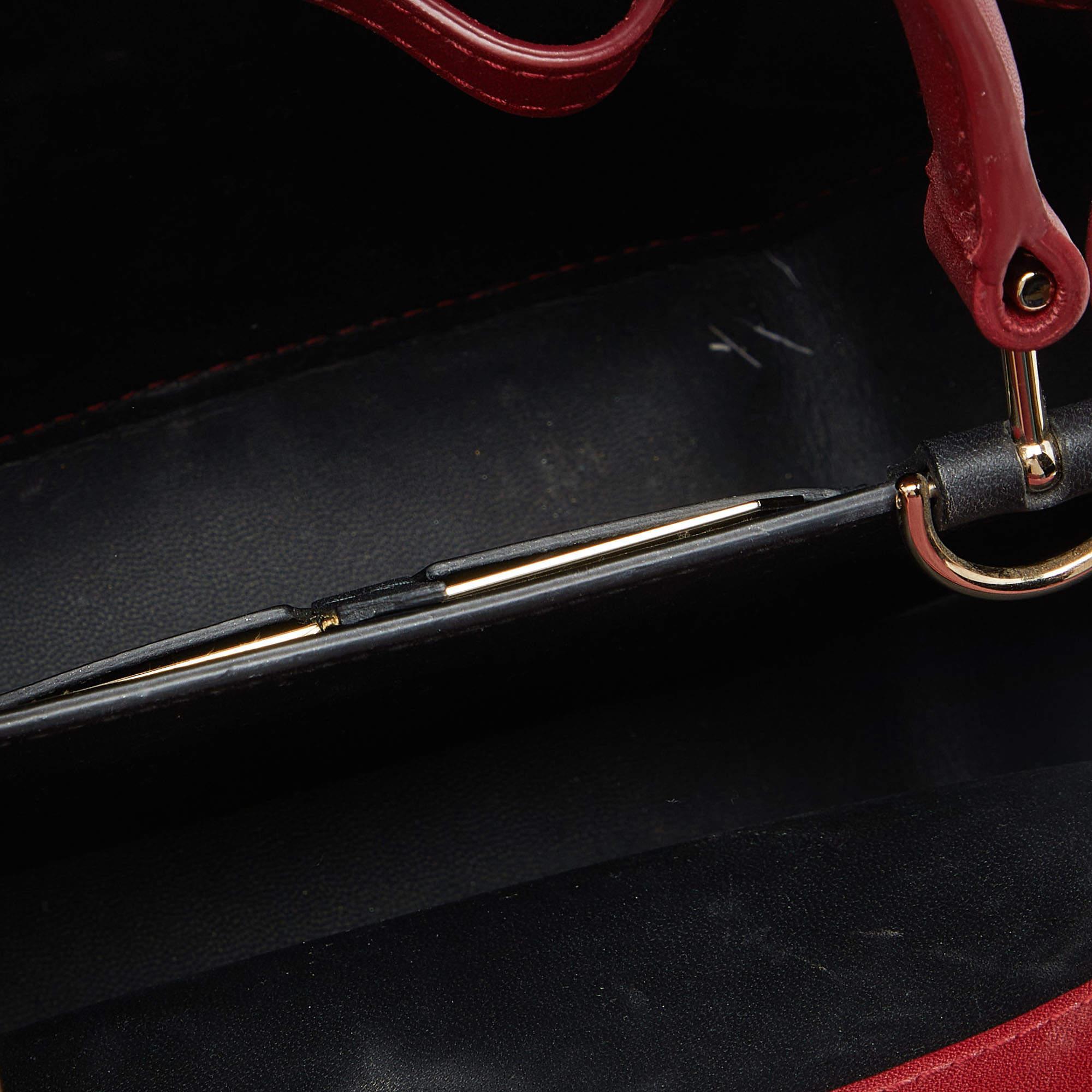 Cartier Red Leather Mini Guirlande De Cartier Top Handle Bag 2