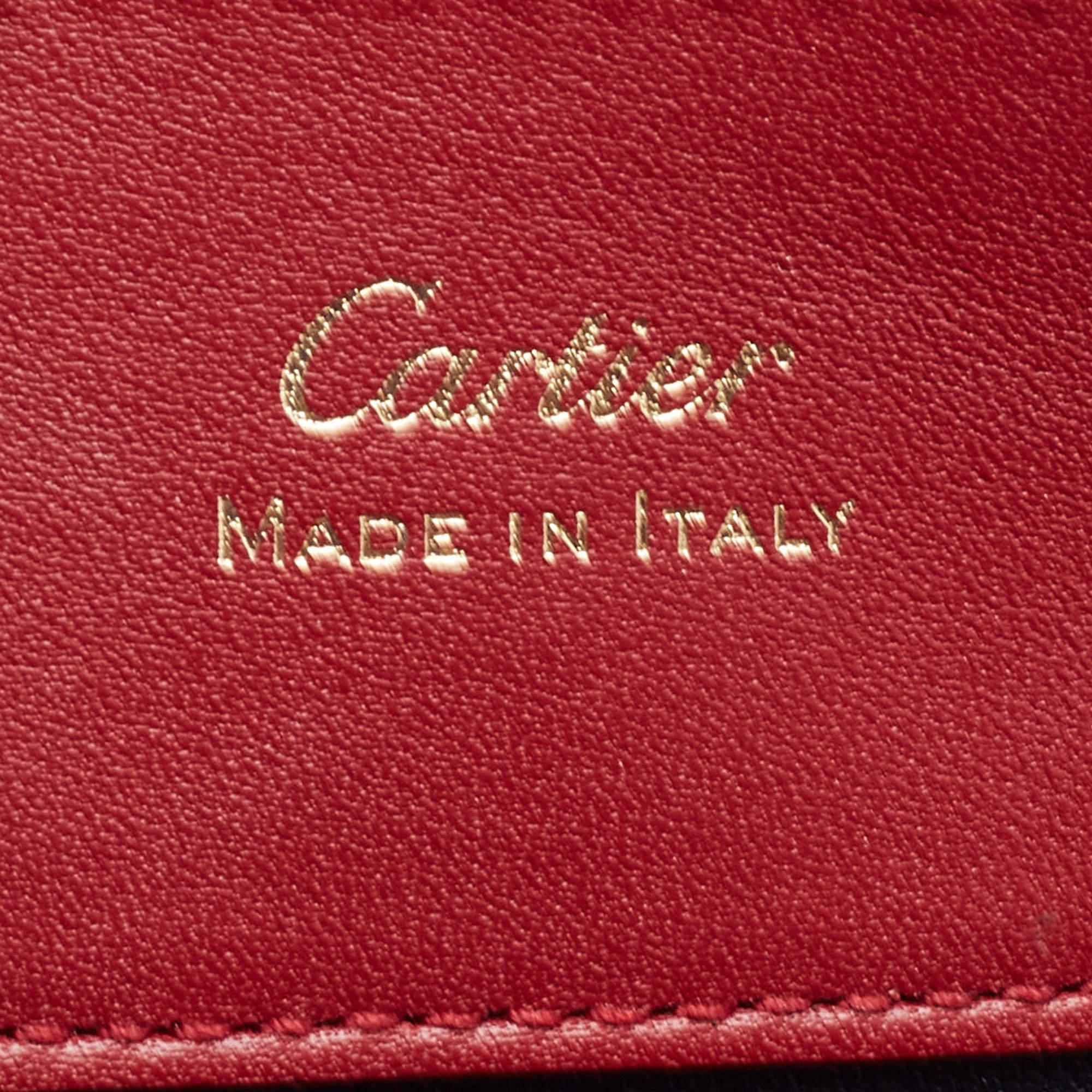 Cartier Red Leather Mini Guirlande De Cartier Top Handle Bag 3