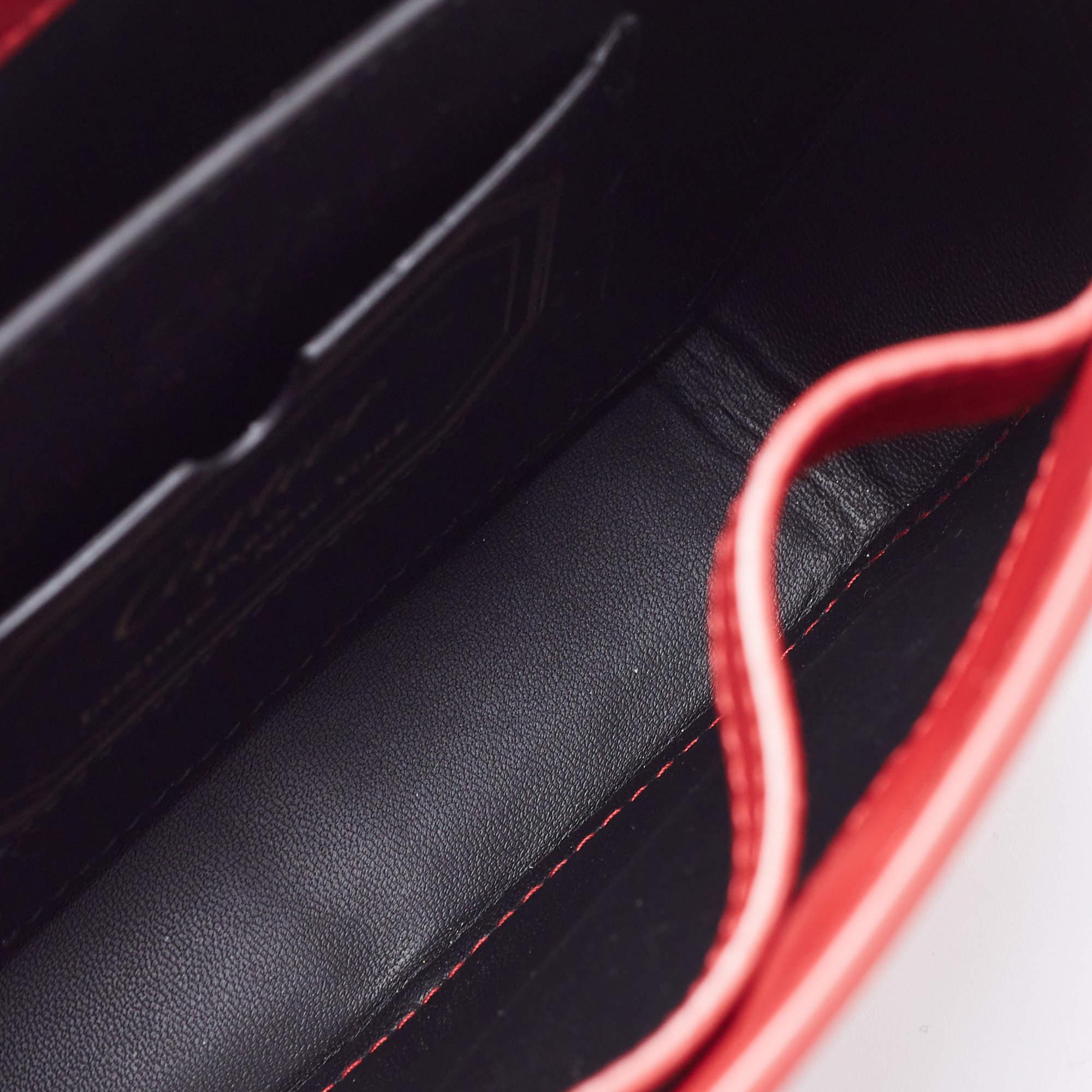 Cartier Red Leather Mini Guirlande De Cartier Top Handle Bag 4