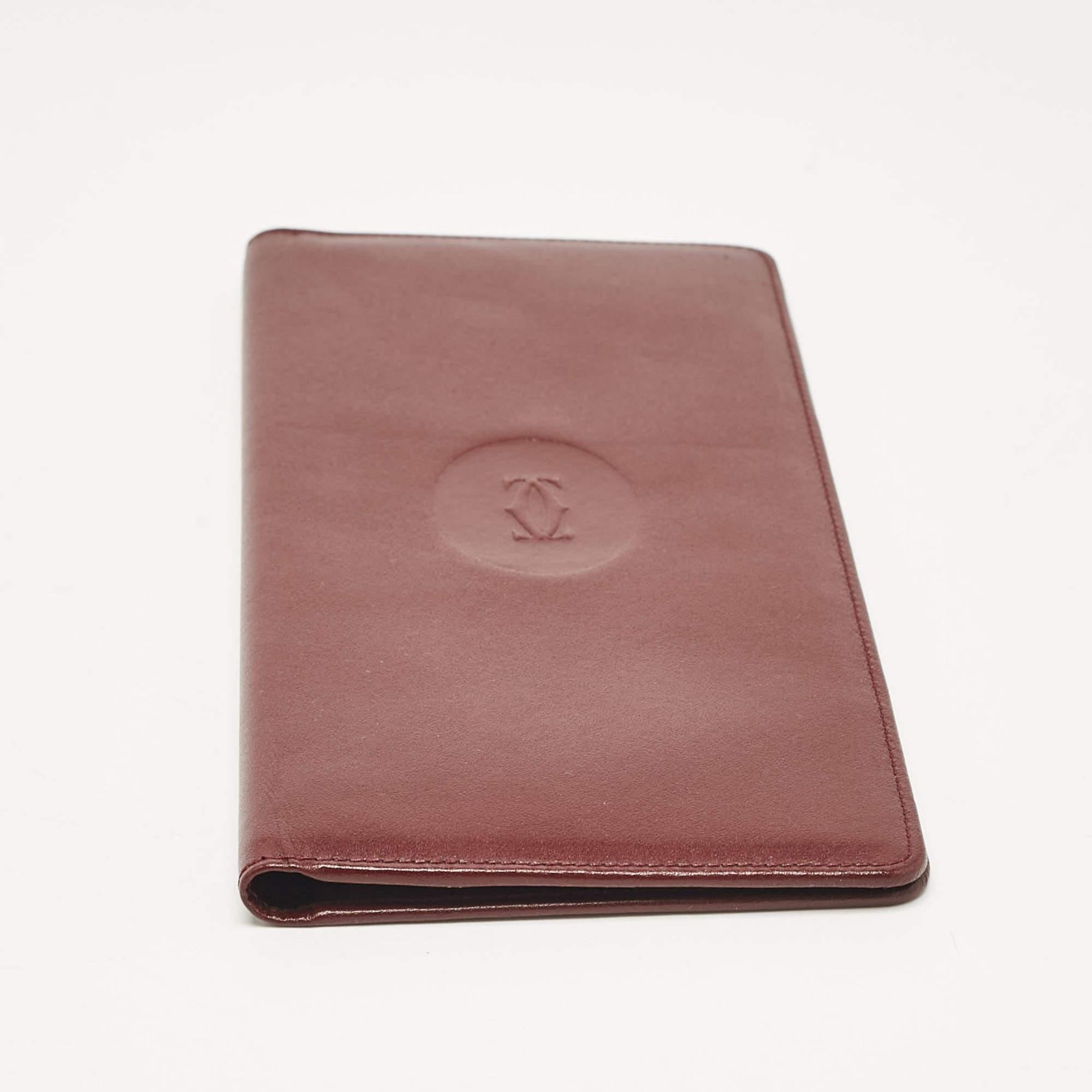 Cartier Red Leather Must de Cartier Bifold Long Wallet 2