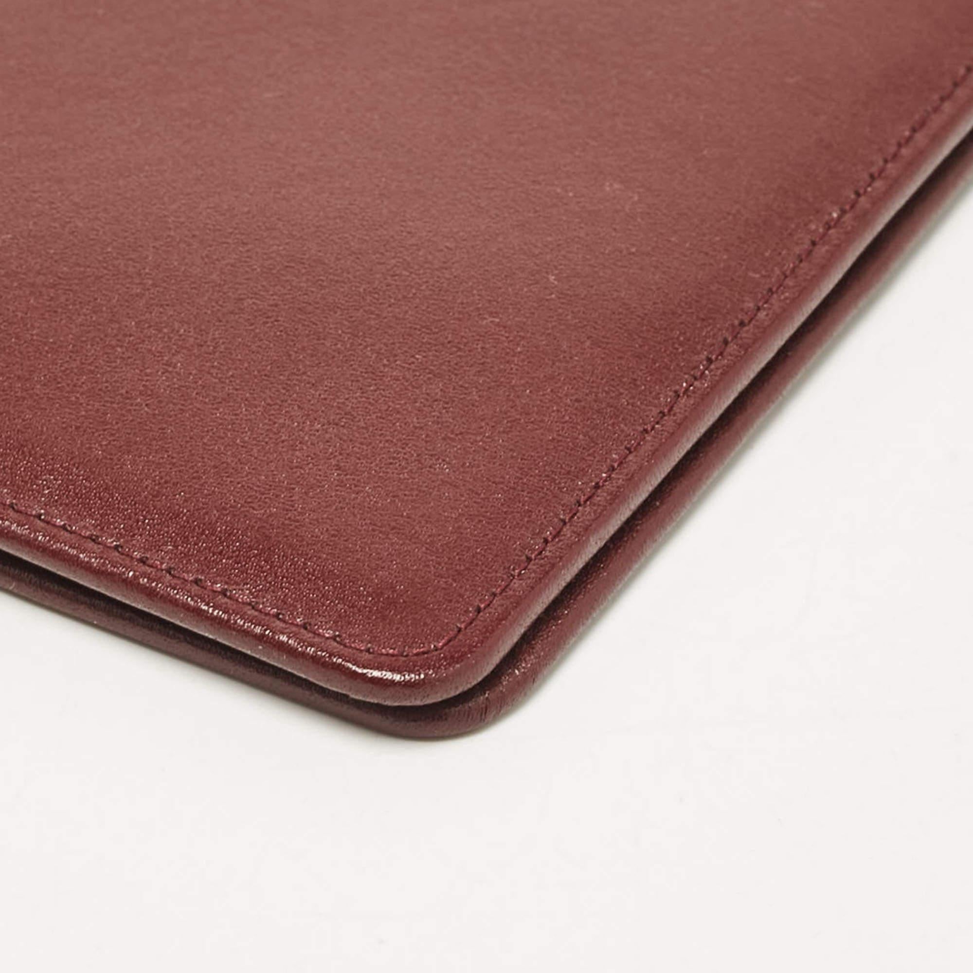 Cartier Red Leather Must de Cartier Bifold Long Wallet 4