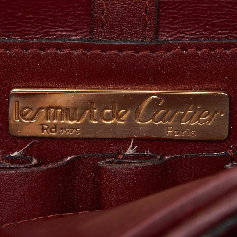 Cartier Red Leather Must de Cartier Shoulder Bag For Sale at 1stdibs