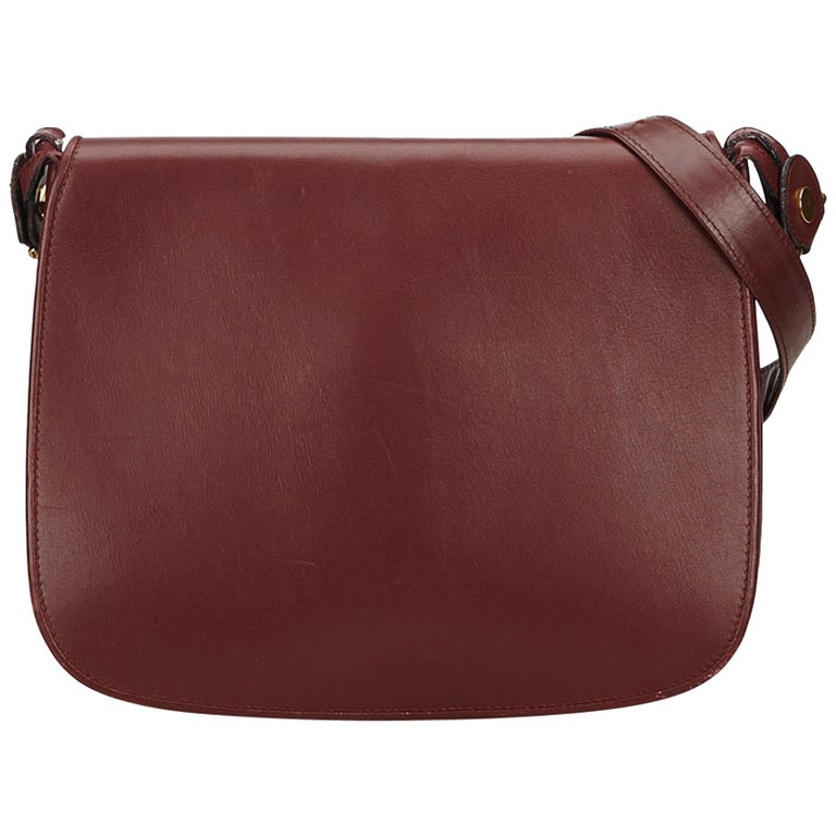 Cartier Red Leather Must de Cartier Shoulder Bag For Sale at 1stdibs