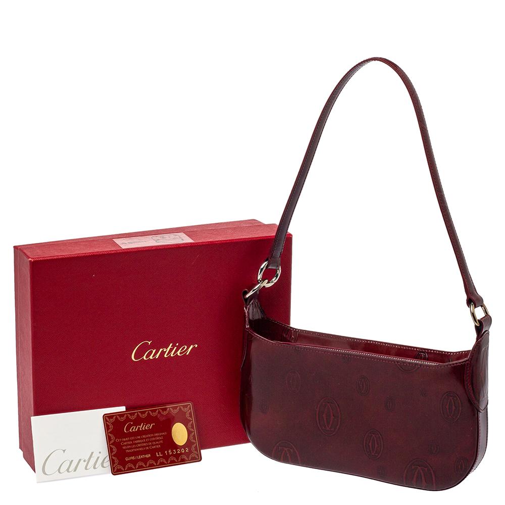Cartier Red Patent Leather Happy Birthday Baguette Bag In Good Condition In Dubai, Al Qouz 2