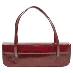 Cartier Red Patent Leather Happy Birthday Cabochon Shoulder Bag