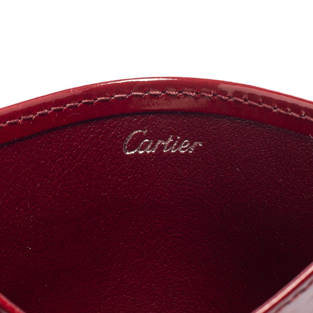 Cartier Red Patent Leather Happy Birthday Card Holder 1