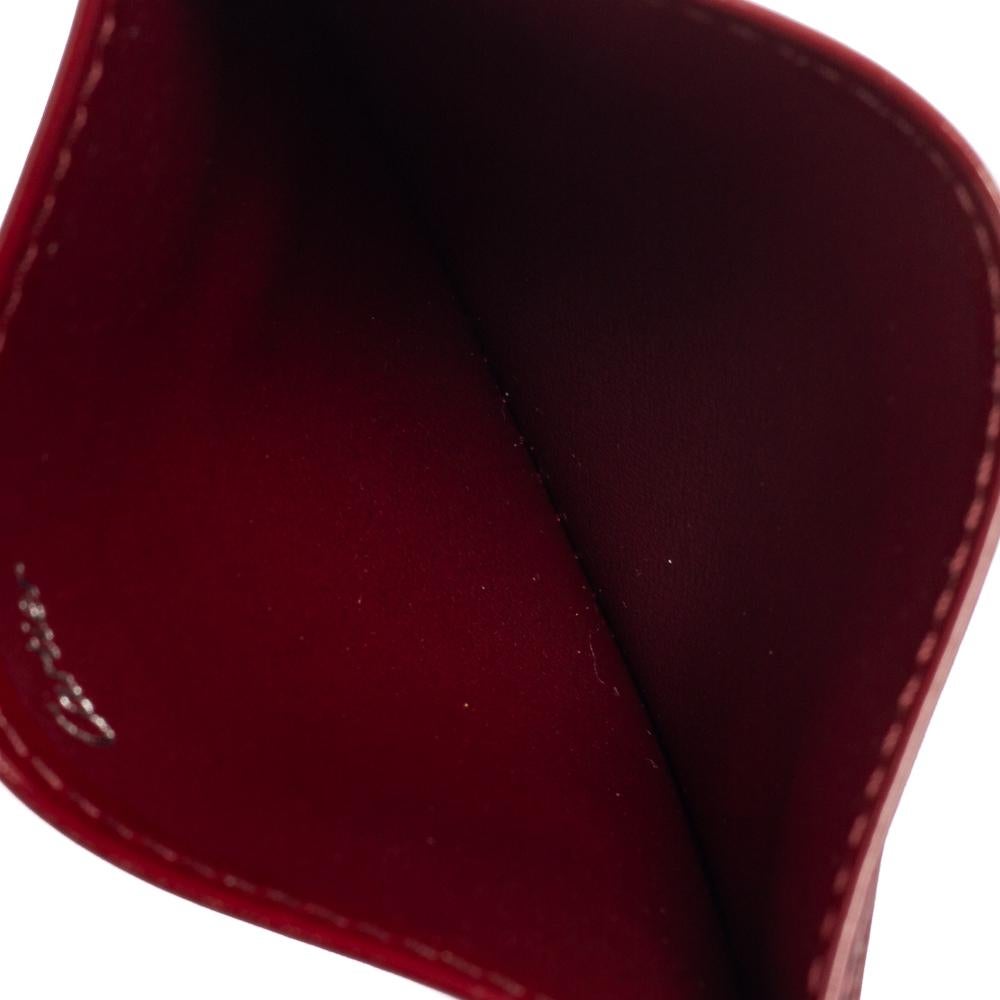 Cartier Red Patent Leather Happy Birthday Card Holder 2