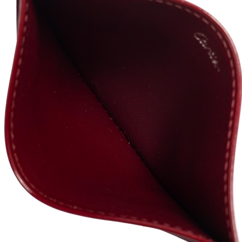 Cartier Red Patent Leather Happy Birthday Card Holder 2